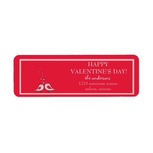 Sie und ich - lieben Vögel Valentinstag Aufkleber (Vorne)