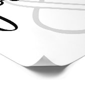 Sie und ich moderne Design Schwarz-weiße Liebe Poster (Ecke)