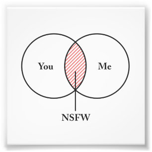 Sie und ich NSFW-Venn-Diagramm Fotodruck