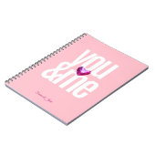 Sie und ich Personalisiert rosa Valentinstag Notizblock (Linke Seite)