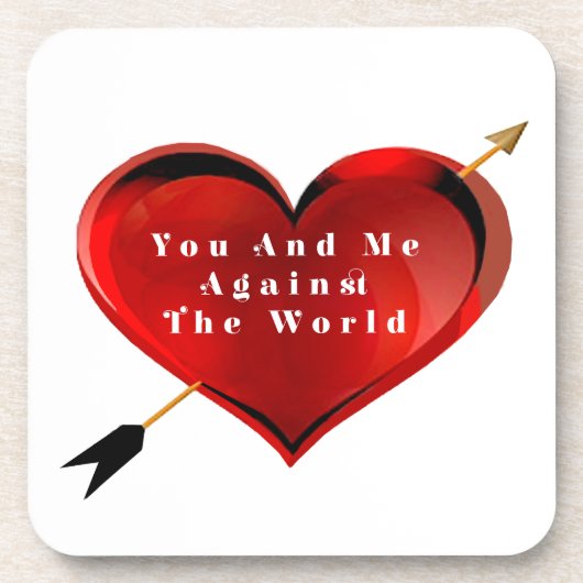 Sie und ich Plastik-Untersetzer Getränkeuntersetzer (Vorderseite)