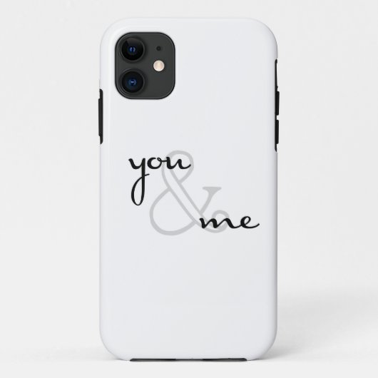 Sie und ich Schwarz-weiß modern Case-Mate iPhone Hülle (Rückseite)
