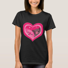 Sie und ich (Schweine Niedlicher Cartoon) T - Shir T-Shirt