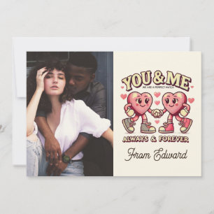 Sie und ich sind perfekte Match-Valentinin-Foto Karte