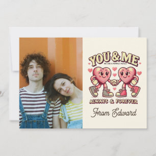 Sie und ich sind perfekte Match-Valentinin-Foto Karte