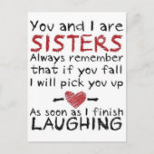 Sie und ich sind Schwesterndesign Postkarte (Vorderseite)