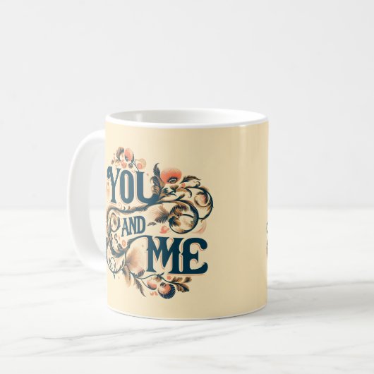 Sie und ich: Sippen Sie Frieden Kaffeetasse (Vorderseite Links)