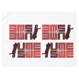 Sie und ich und uns und wir tischdecke