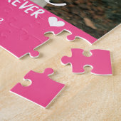 Sie und ich zusammen für immer Foto Pink Valentine Puzzle (Seite)