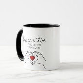 Sie und ich zusammen für immer Tasse (Vorderseite Links)