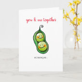 Sie und ich zusammen (zwei Erbsen in einer Hülle) Karte (Gelbe Blume)
