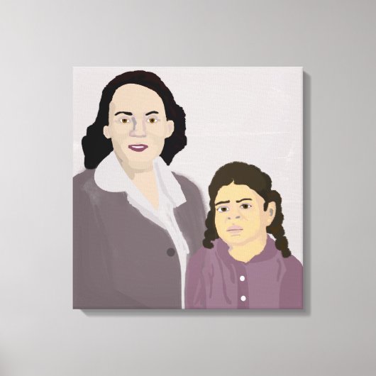 Sie und ihre Mutter Leinwanddruck (Vorderseite)