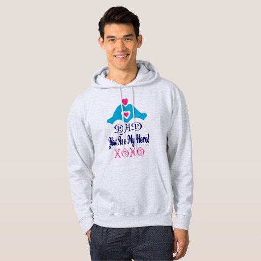 ↷ Sie Vater sind mein Held Classic Hoodie (Vorne ganz)