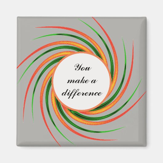 Sie verändern farbenfrohe Wirbel ermutigen Magnet (Vorne)