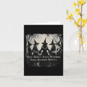 Sie verbrannten keine Hexen, die sie gebrannten Fr Karte (Gelbe Blume)