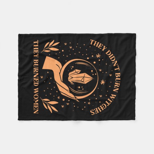 Sie verbrannten keine Hexen, sie verbrannten Fraue Fleecedecke (Vorderseite (Horizontal))