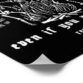 Sie verbrennen alle Hexen Halloween-Skelett Poster (Ecke)