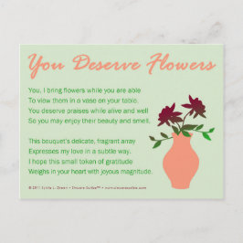 Sie verdienen Blume Postkarte