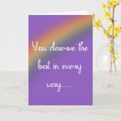 Sie verdienen die Besten in jeder Hinsicht positiv Karte (Gelbe Blume)