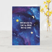 Sie verdienen die Sonne, den Mond und die Sterne Karte (Gelbe Blume)