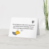 Sie verdienen ein Nickerchen. Und eine Erhöhung. A Dankeskarte (Vorderseite)