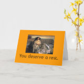 Sie verdienen eine Erholung Karte (Gelbe Blume)