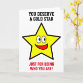 Sie verdienen eine Gold-Star-Liebe und Wertschätzu Karte (Gelbe Blume)