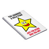Sie verdienen einen Goldenen Stern Notizblock (Rechte Seite)
