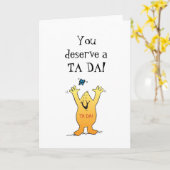 Sie verdienen einen TA DA! Karte (Gelbe Blume)