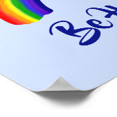 "Sie verdienen es, glücklich zu sein", helle Regen Poster (Ecke)