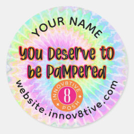 Sie verdienen es, verwöhnte Gefärbte Krawatte zu s Runder Aufkleber