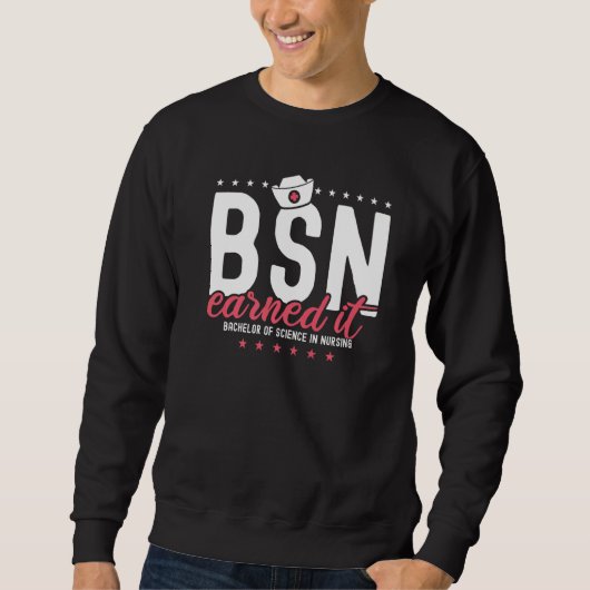 Sie verdient sie als Krankenschwester und Bachelor Sweatshirt (Vorderseite)