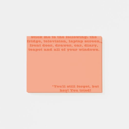 Sie vergessen irgendwie post-it klebezettel (Vorderseite)