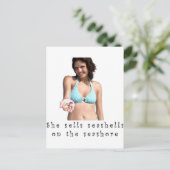 Sie verkauft Muscheln am Meer Postkarte (Stehend Vorderseite)