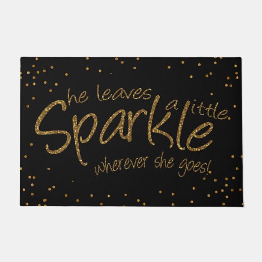 Sie Verlasse ein bisschen Sparkle Fußmatte (Vorderseite)