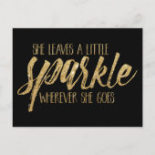 Sie Verlasse ein bisschen sparkle Postkarte (Vorderseite)