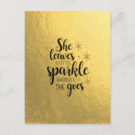 Sie Verlasse ein bisschen sparkle Postkarte