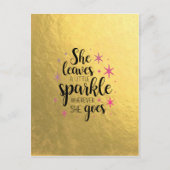 Sie Verlasse ein bisschen sparkle Postkarte (Vorderseite)