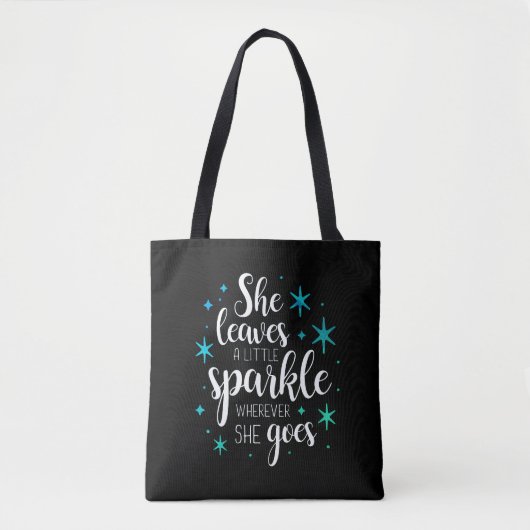 Sie Verlasse ein bisschen sparkle Tasche (Vorderseite)