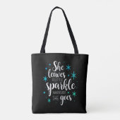 Sie Verlasse ein bisschen sparkle Tasche (Rückseite)