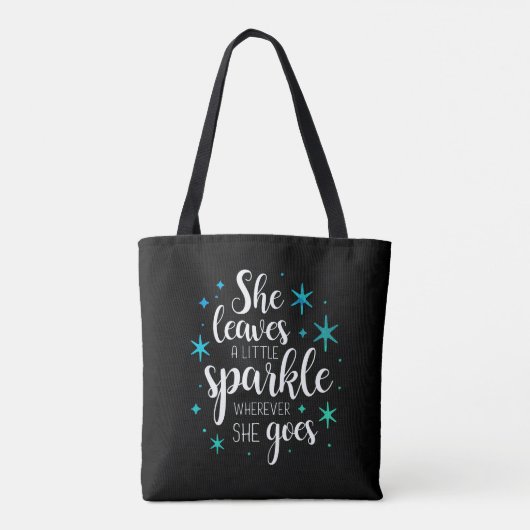 Sie Verlasse ein bisschen sparkle Tasche (Rückseite)