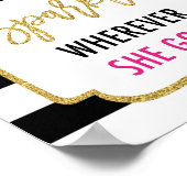 Sie Verlasse ein bisschen sparkle, wohin sie auch Poster (Ecke)