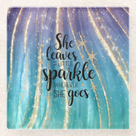 Sie Verlasse ein wenig spärliche Pinselstriche & G Glasuntersetzer