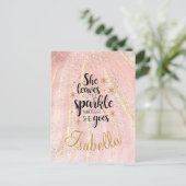 Sie Verlasse ein wenig spärlichen Luxus Personalis Postkarte (Stehend Vorderseite)