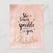 Sie Verlasse ein wenig spärlichen Luxus Personalis Postkarte (Vorderseite)