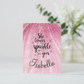 Sie Verlasse ein wenig spärlichen Luxus Personalis Postkarte (Stehend Vorderseite)