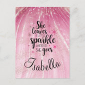 Sie Verlasse ein wenig spärlichen Luxus Personalis Postkarte (Vorderseite)