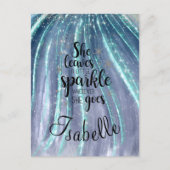 Sie Verlasse ein wenig spärlichen Luxus Personalis Postkarte (Vorderseite)