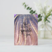 Sie Verlasse einen kleinen, spärlichen Luxus-Glitz Postkarte (Stehend Vorderseite)