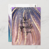 Sie Verlasse einen kleinen, spärlichen Luxus-Glitz Postkarte (Vorne/Hinten)